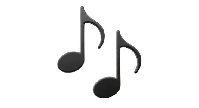 Isolated Two Music Notes