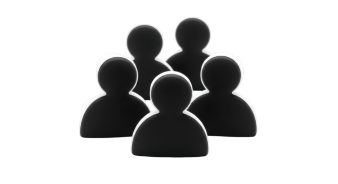 Isolated Group of People Icons