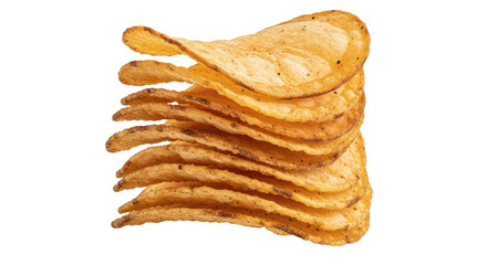Isolated Stack of Potato Chips