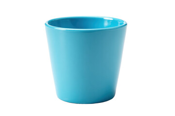 Blue Ceramic Cup on Transparent Background