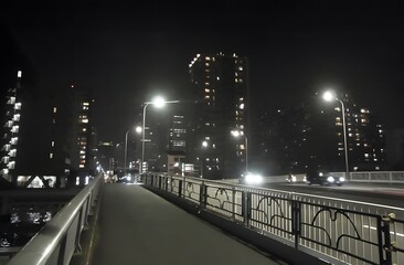 Night city lights