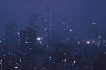 Night city skyline
