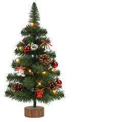 Pre-lit Artificial Christmas Tree with Ornaments