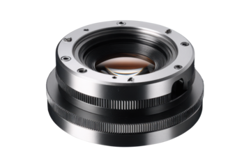 Metal Camera Lens Adapter on Transparent Background