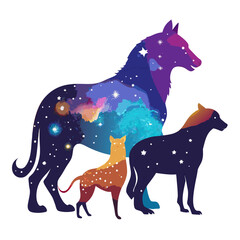 vector illustration of a horse