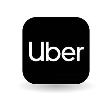 uber logo with shadow. uber icon with shadow. uber button with shadow.	
