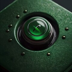 3D green answer button,Generative Ai
