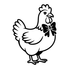 Chicken with Coquette Bow