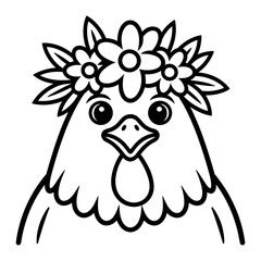 Chicken with Flower Crown