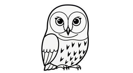 Isolated Owl Cartoon
