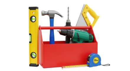 Isolated Toolbox with Tools