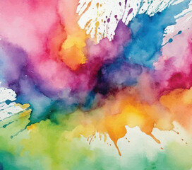 Obraz premium Abstract bright colorful watercolor splash background