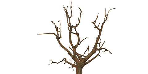 3D Render bare Tree isolated on a Transparent Background