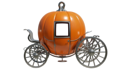 Isolated pumpkin coach