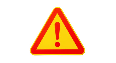 Isolated Warning Sign with Exclamation Mark