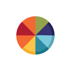Obraz premium Colorful pie chart diagram illustrating business, finance, statistics and analysis concept.