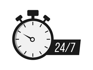 24/7 delivery. Vector illustration