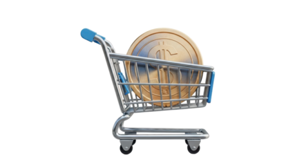 Isolated Bitcoin Cart