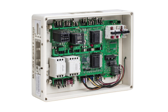 Electronic Control Unit Module on Transparent Background