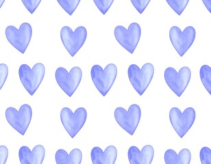 Pastel purple hearts repeating pattern