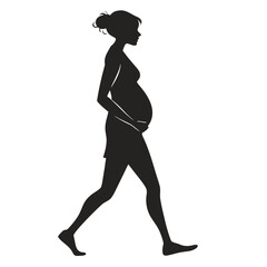 Pregnant woman silhouette