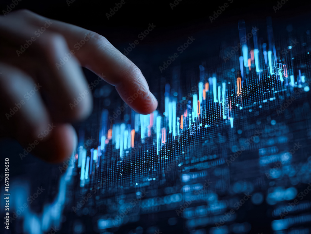 Poster interactive data analysis with digital financial charting