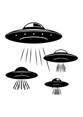 UFOs and Alien Spaceships Illustration