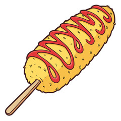 hot dog with ketchup and mustard