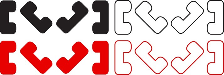 Phone and Call Receiver Icons