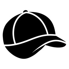 Minimalist Trucker Hat Vector Illustration in Black
