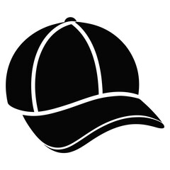 Minimalist Trucker Hat Vector Illustration in Black