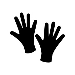 Obraz premium Two black hands isolated on white background showing five fingers each