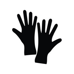 Obraz premium Silhouette of two hands with fingers extended on a white background