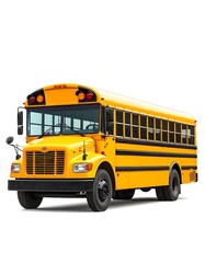 Yellow school bus front view