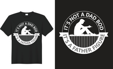 Vector concept for a casual black T-shirt design, featuring a blank template for apparel printing