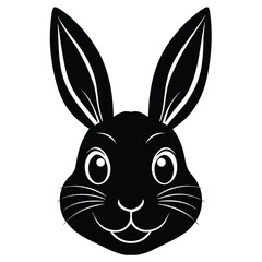 Fototapeta premium bunny face ears vector illustration