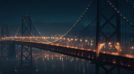 Fototapeta premium bay bridge at night