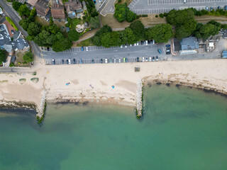 Birds eye view of part of Avon Beach UK