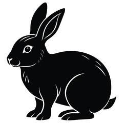 bunny silhouette vector illustration