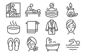 Relaxing spa elements and activities in a serene wellness environment for self-care and rejuvenation