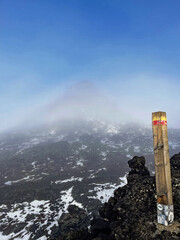 Pico island, Azores
Looking to 1 of 47 guiding sticks until reaching the Pico summit. 