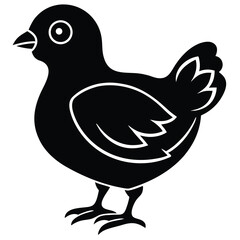 chick outline vector illustration