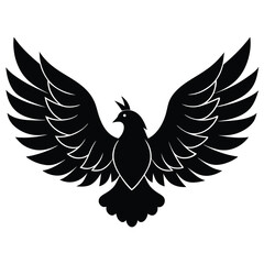 chick wings spread vector illustration