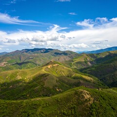 Fototapeta premium Mountain range panorama (1)