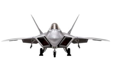 Front View Fighter Jet on Transparent Background