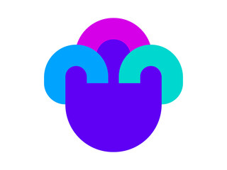 colorful lock logo design for security company