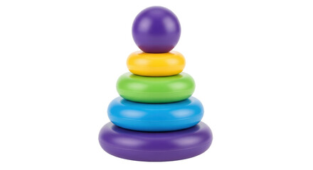 Isolated Colorful Toy Pyramid