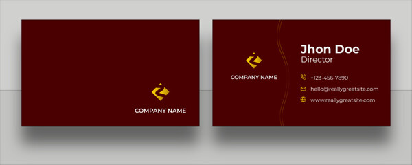 Royal Gold Minimal Business Card