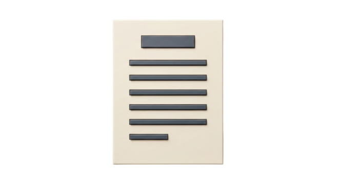 Isolated Document With Text