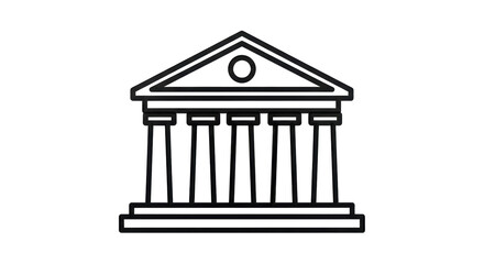 Isolated Courthouse Icon